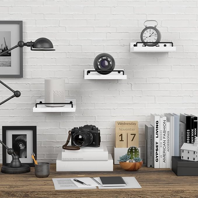 RYOFOBETTO Small Floating Shelf, 6 X 6 Inches Farmhouse Wall Shelves - Image 4