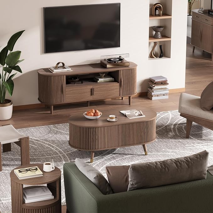 JOINICE 42.5" Oval Lift Top Coffee Table - Image 7