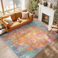 RELEANY Washable Area Rugs 10'x14 Non-Slip Modern Abstract Soft by RELEANY