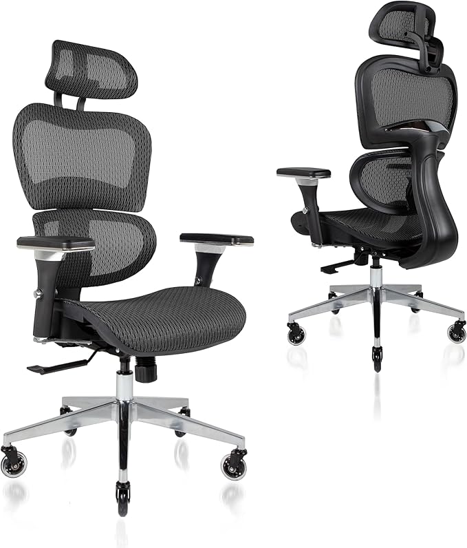 Nouhaus Ergo3D Ergonomic Office Chair Lumbar Support Mesh Office Chair by Nouhaus