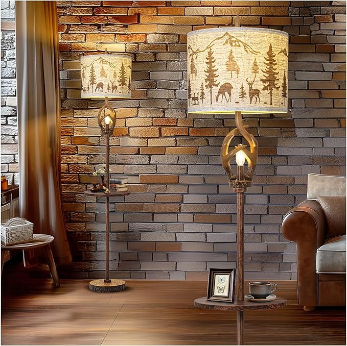 Vintage Deer Antlers Floor Lamps by SCENEKOY