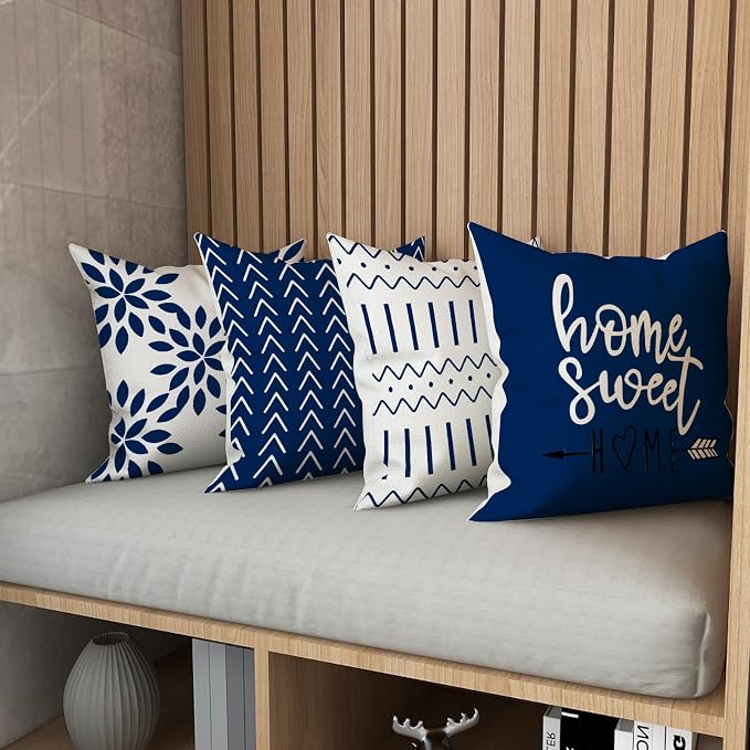 YCOLL Pillow Covers 12x20 Set of 4, Modern Sofa Throw Pillow Cover, Decorative - Image 5