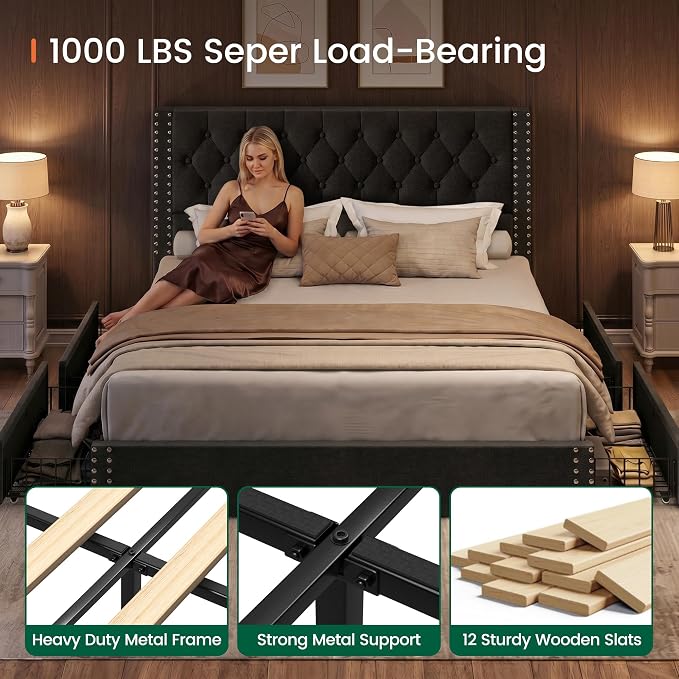 LARMACE King Size Bed Frame - Image 6