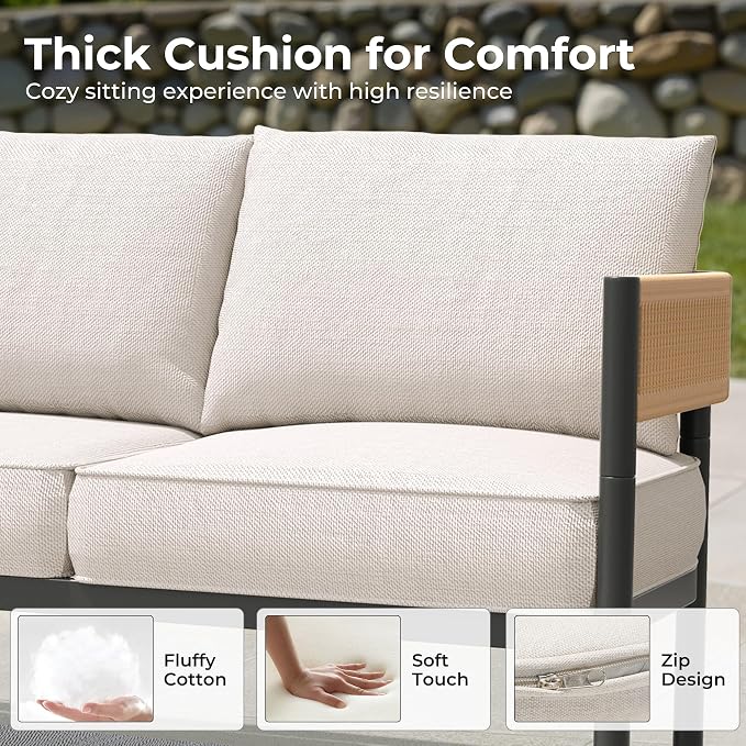 Grand patio 6-Piece Wicker Outdoor Furniture Set - Image 5
