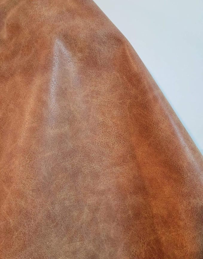 NAT Leathers | Blonde Light Tan Distressed Faux Leather material PU Sheet - Image 3
