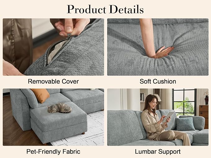 109'' Oversized Modular Sectional Sofa - Image 7