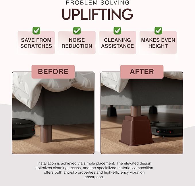 Utopia Bedding Bed Riser, 3 & 5 Inches Adjustable Furniture Risers - Image 6