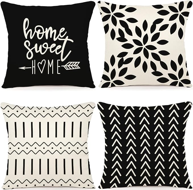 YCOLL Pillow Covers 20x20 Set of 4, Modern Sofa Throw Pillow Cover, Decorative by PillowCoversExpert