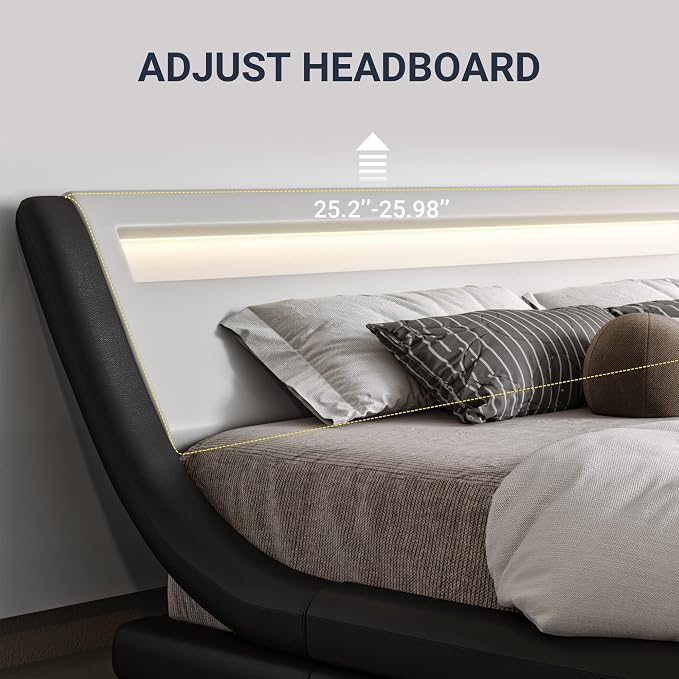 Allewie King Size LED Platform Bed Frame - Image 4