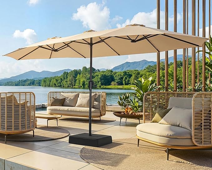 SUPERJARE 15FT Outdoor Patio Umbrella by SUPERJARE