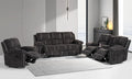 Betsy Furniture Modern Fabric Recliner Sofa Set, Loveseat w/Console, Recliner by BetsyFurniture