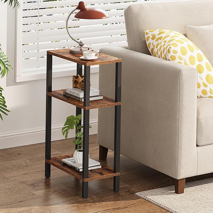TUTOTAK Small Side Table, Narrow End Table, Skinny Sofa Table, Slim Nightstand - Image 2