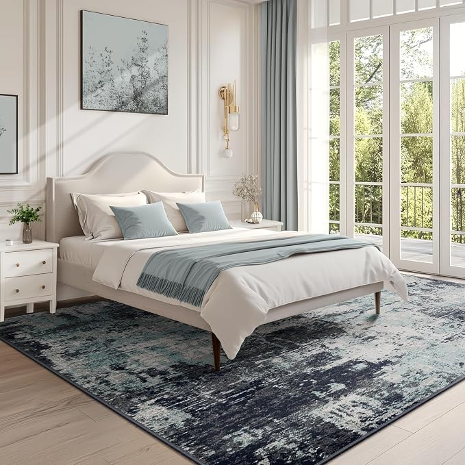 RELEANY Washable Area Rugs 7'x9' Non-Slip Modern Abstract Soft - Image 9