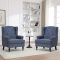 Accent Chair Set of 2, Mid Century Modern Fabric Wingback Chair, Upholstered by choairy