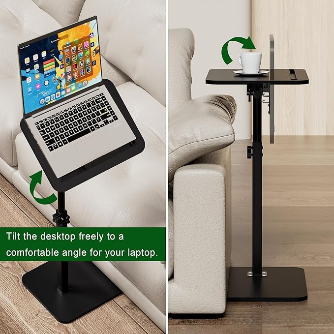 360° Swivel Sofa Side Table for Couch - Image 7