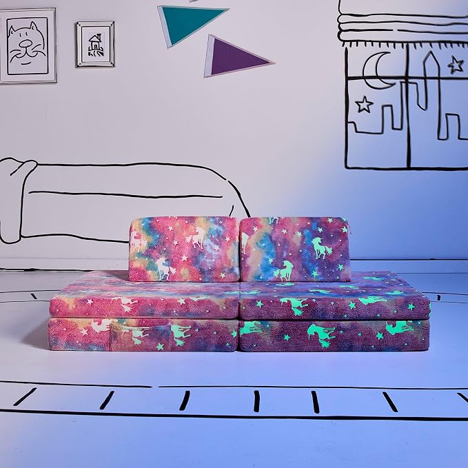 YOURIGAMI Kids and Toddler Play Couch, Convertible Folding Sofa, Durable Foam - Image 5