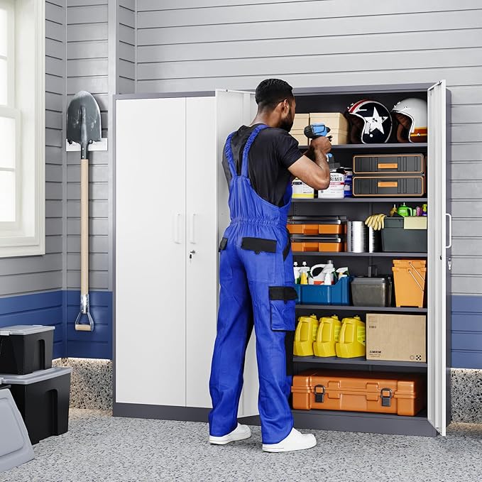 Yizosh Metal Garage Storage Cabinet - Image 2