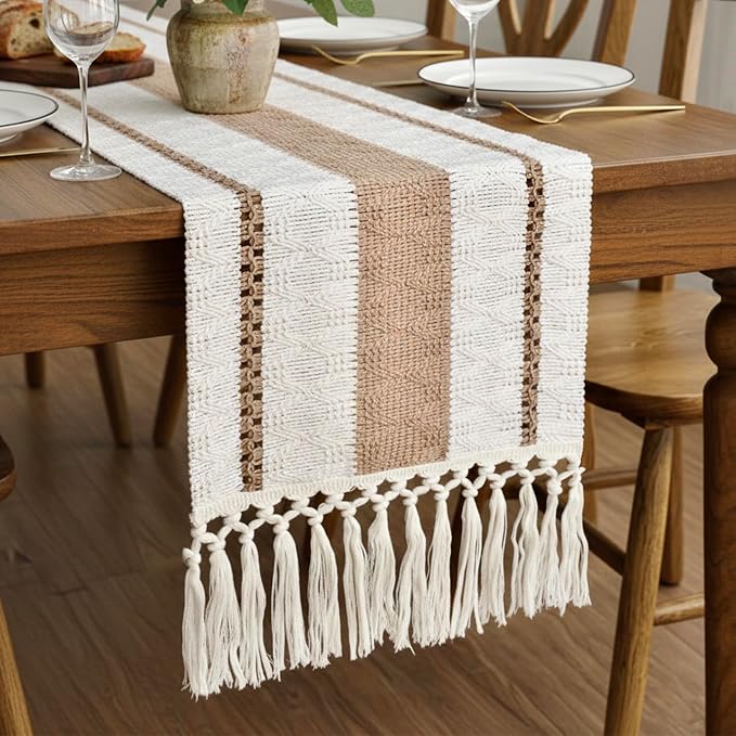 FEXIA Boho Table Runner for Hoilday Spring Home Decor - Image 6