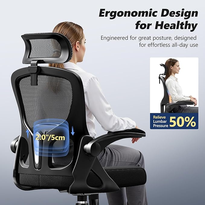 Ergonomic Office Chair, High Back Desk Chair - Image 3