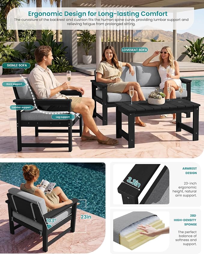 SERWALL 2 Pieces Single Cushioned Lounge Chair - Image 2