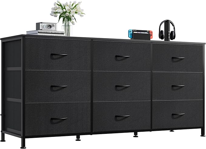 WLIVE 47''W Dresser for Bedroom, 55 inch TV, Wide Chest of Drawers by WLIVE