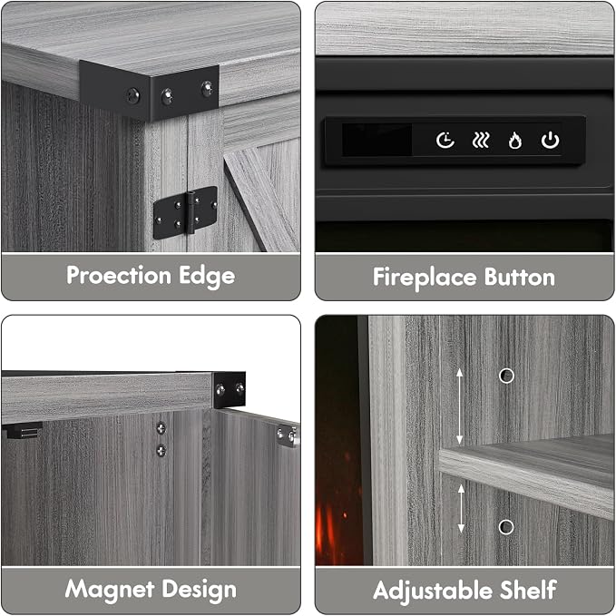 YESHOMY Fireplace TV Stand - Image 4