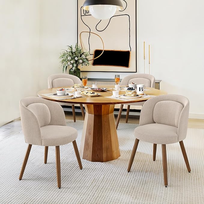 LUE BONA Dining Chairs Set of 4, Modern Upholstered Kitchen Chairs - Image 5