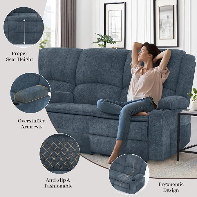 Yolsali 3 Seater Recliner Sofa Set - Image 3