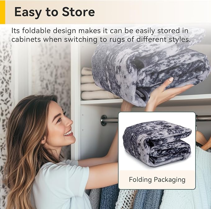 RELEANY Washable Area Rugs 8ft Non-Slip Modern Abstract Soft - Image 5