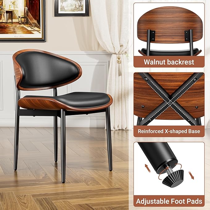 YaFiti Dining Chairs Set of 8, Dining Room and Kitchen Chairs, Mid Century - Image 6