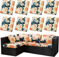 Outdoor Cushion Covers Set, Replacement by SUKAIKEQA