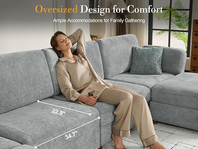 116'' Oversized Modular Sectional Sofa - Image 6