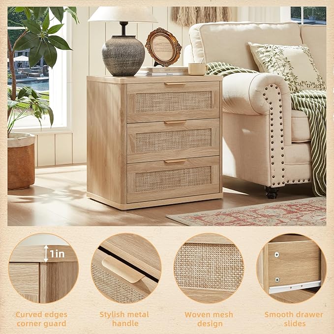 LEYAOYAO Rattan Night Stand Set of 2 - Image 6