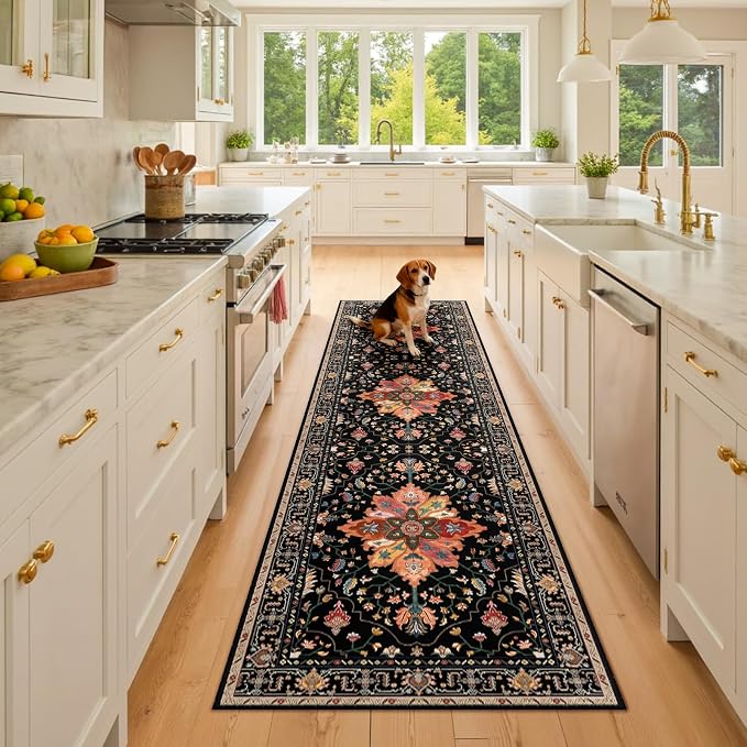 RELEANY Area Rugs 2'6"x8' Runner Rug Non Slip Washable by RELEANY
