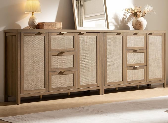 SICOTAS Rattan Large Sideboard Buffet Cabinet by SICOTAS