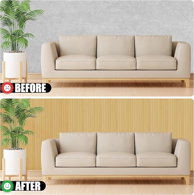 Bamboo Wall Panel for Interior Wall Decor, Renewable Pole Wrap Wainscoting Roll - Image 4