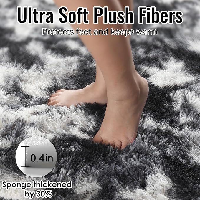 PAGISOFE 9x12 Area Rugs Living Room, Extra Large Black White Grey Rugs - Image 3