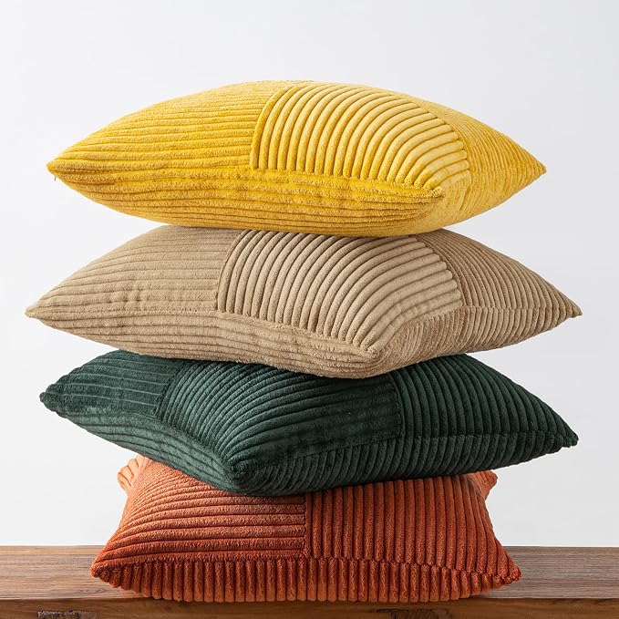 MIULEE Green Rust Throw Pillow Covers 18x18 Inch Set of 4 Boho Farmhouse Soft - Image 8