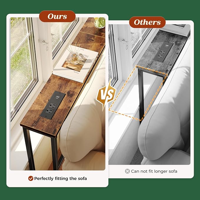 SUPERJARE 106.3 Inch Sofa Table - Image 4