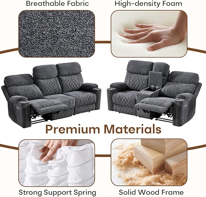 HAOMARKETS 2-Piece Power Recliner Sofa Set - Image 7