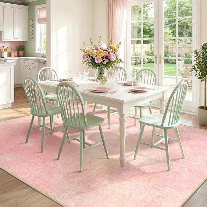 RELEANY Washable Area Rugs 8'x10' Non-Slip Modern Abstract Soft - Image 4