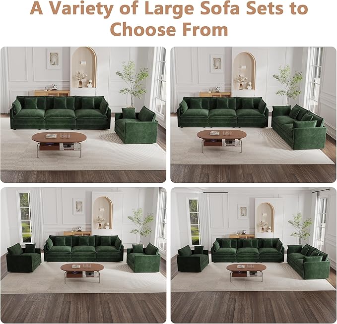 mikibama Modular Sectional Sofa, 111.5 Inch L Shaped Couch Set - Image 9