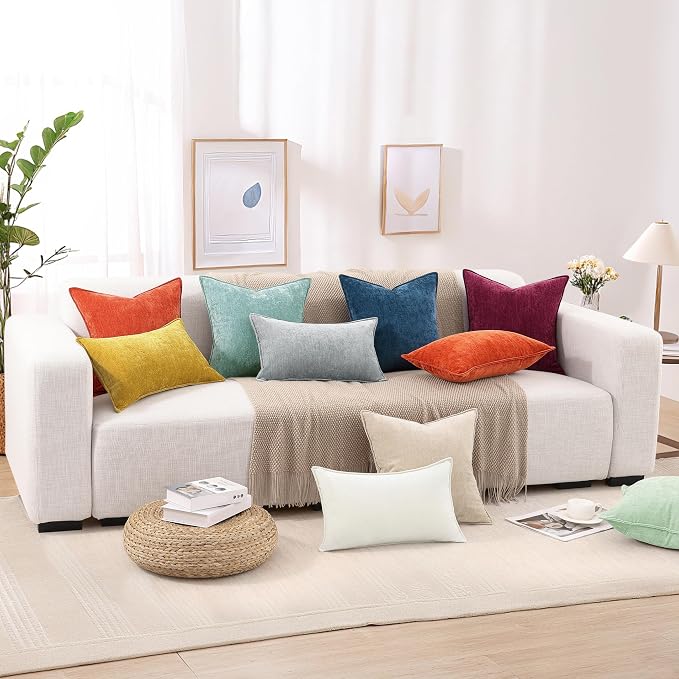 decorUhome Summer Couch Throw Pillow Covers 20x20 Set of 2, Decorative Soft - Image 8