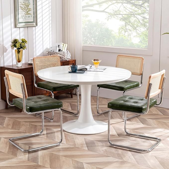 Zesthouse Natural Rattan Dining Chairs Set of 2, Modern Dining Room Chairs - Image 7