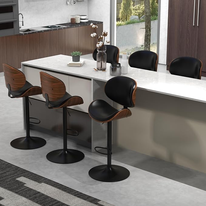 civama Bar Stools Set of 4 for Kitchen Counter, Adjustable Bar Height Chairs - Image 7