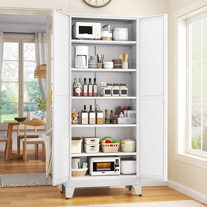 GAIOUS 75.2" Tall Metal Kitchen Pantry Storage Cabinets by GAIOUS