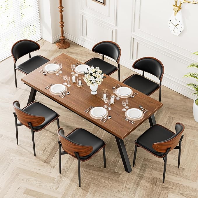 YaFiti Dining Chairs Set of 2, Dining Room and Kitchen Chairs, Mid Century - Image 9