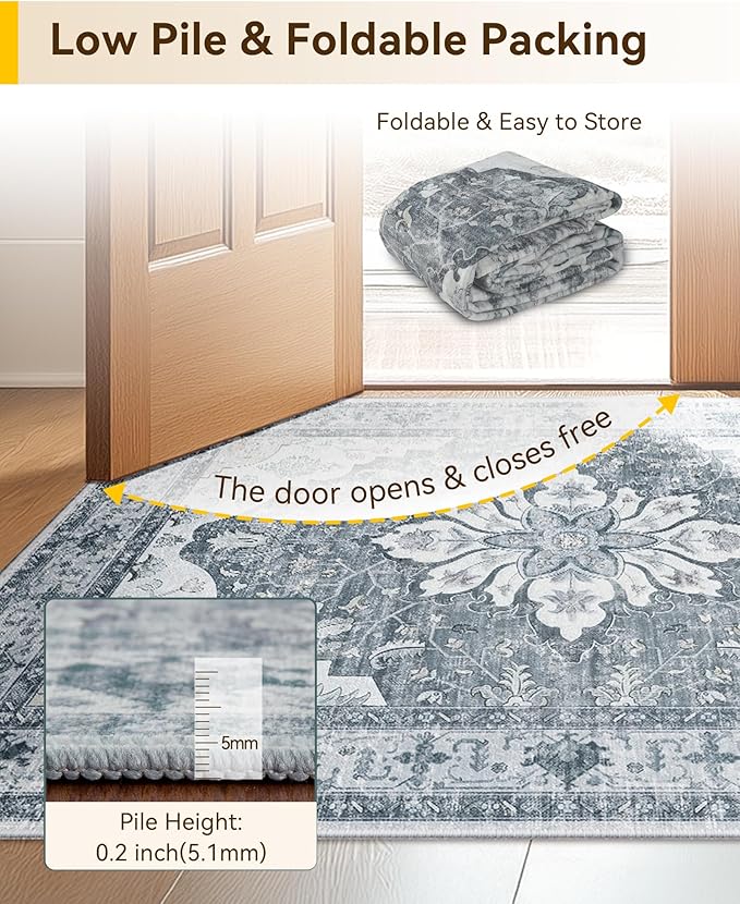 RELEANY Area Rugs 2'x3' Kitchen Rugs Entry Rug Small Rugs - Image 7