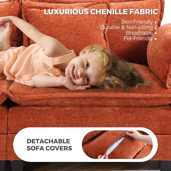 ELUCHANG Oversized 150" Modular Sectional Sofa, Comfy Cloud Couch, U Shaped - Image 4