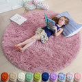 Amdrebio Blush Pink Round Circle Rug 4Ft by Amdrebio